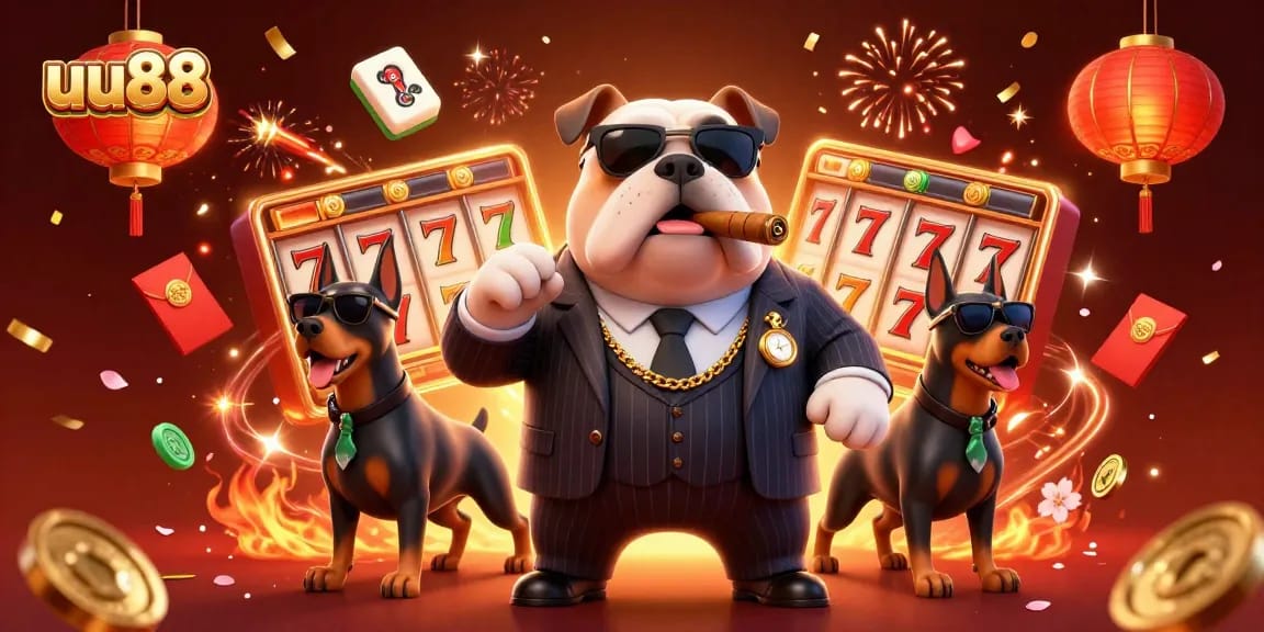 Play exciting slots at uu88 with unique characters and vibrant casino elements, enjoying a lively atmosphere.