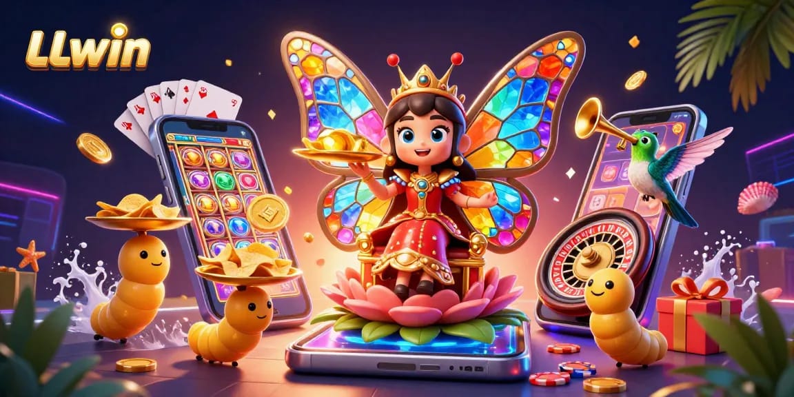 Win big with LLwin's immersive 3D casino experience featuring vibrant characters and dynamic slot games.