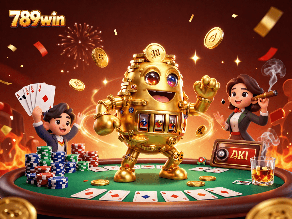 Experience thrilling gameplay at 789win with a stunning 3D casino scene featuring poker and excitement.