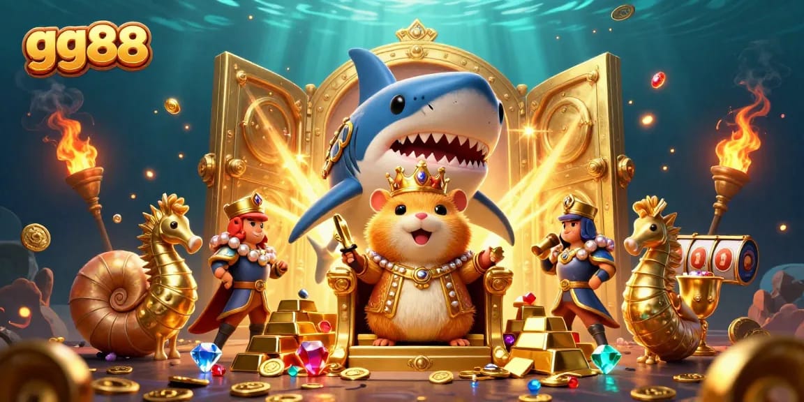 Experience thrilling slot games with gg88's vibrant underwater casino world.