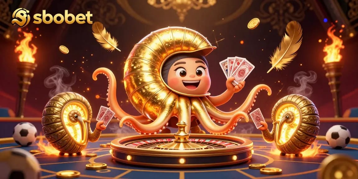Engage with sbobet's dynamic sports betting scene featuring vibrant characters and game elements.