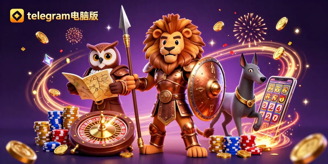 通过这幅充满活力的3D赌场插图，展示激动人心的游戏元素，利用telegram电脑版赢取丰厚奖金。