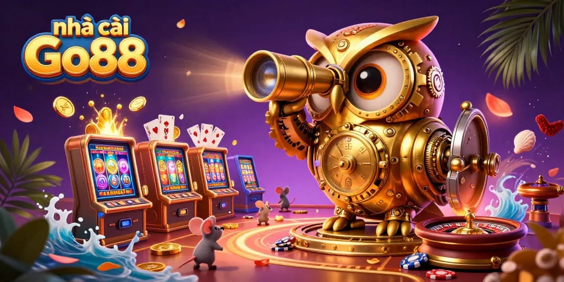 Engage with exciting gaming moments at nhà cái Go88 featuring rich casino elements and animated characters.