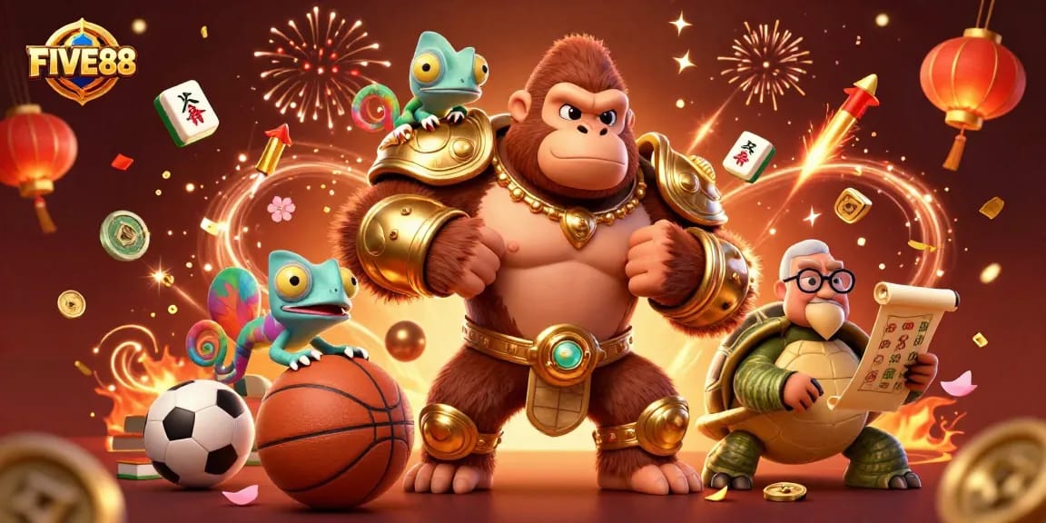 Engage with FIVE88, the premier gambling platform featuring thrilling sports action and vibrant gaming elements.