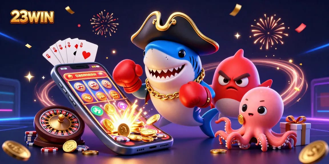 Place your bets at 23WIN with exciting games featuring gold coins, slots, and vibrant prizes.
