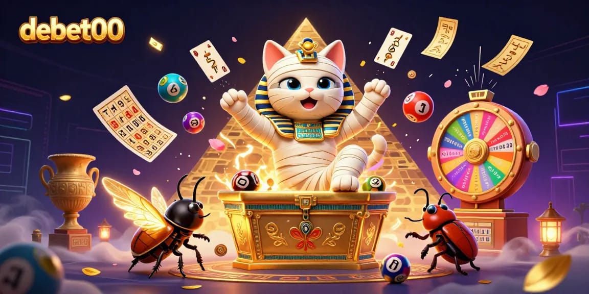 Engage with debet00 in an exciting pyramid casino adventure filled with lottery games and vibrant prizes.