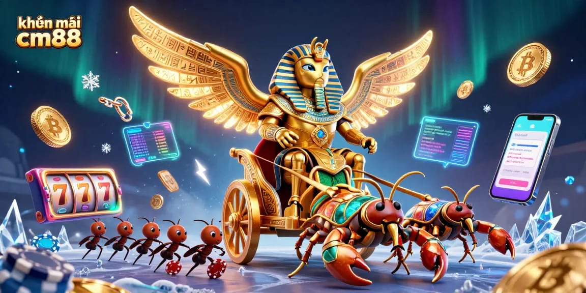 Engage with khuyến mãi cm88 promotions in this vibrant 3D illustration featuring a thriving casino scene.