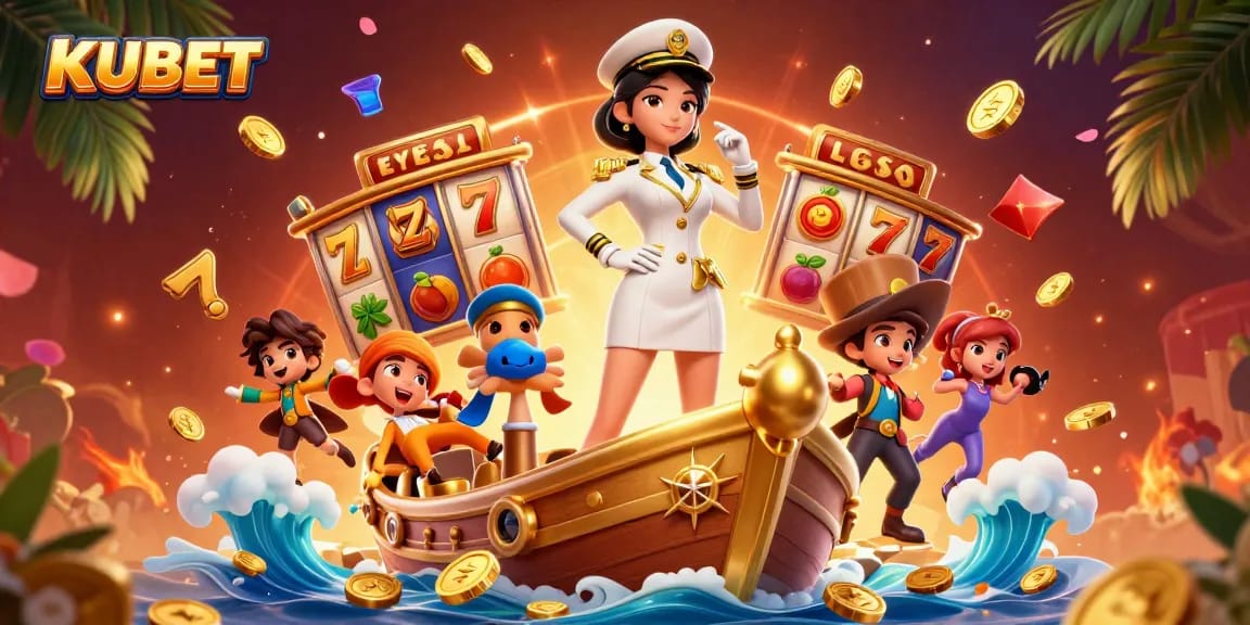 KUBET offers thrilling slot experiences with dynamic visuals and interactive game elements in a vibrant casino setting.