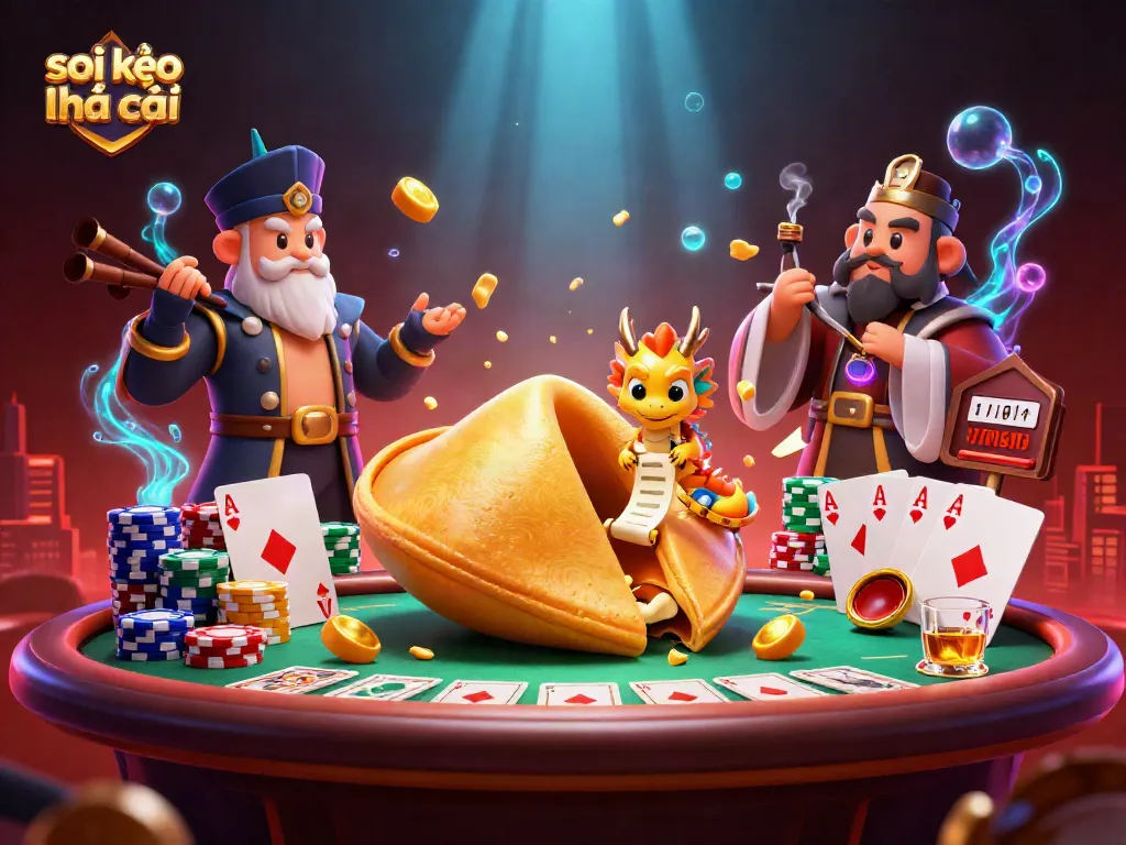 Savor the thrill of soi kèo nhà cái with this vivid casino scene featuring dynamic gambling elements and vibrant characters.
