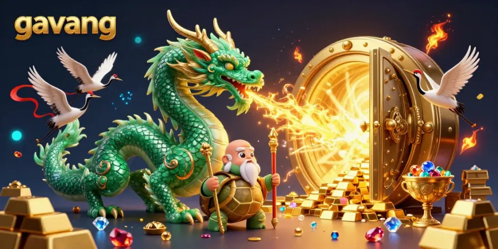 Experience thrilling moments with the gavang brand as the jade dragon breathes fire amid overflowing treasures.