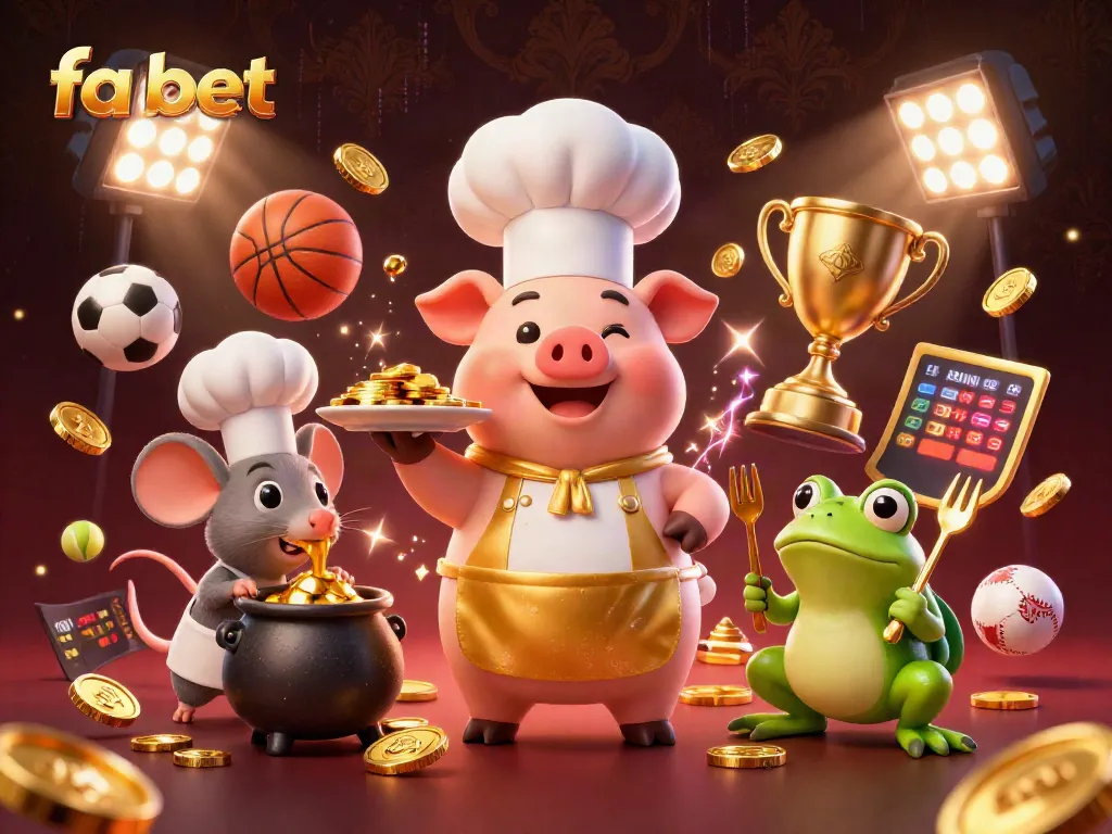 Join the excitement of fa bet with a lively 3D scene of animated characters celebrating sports betting.