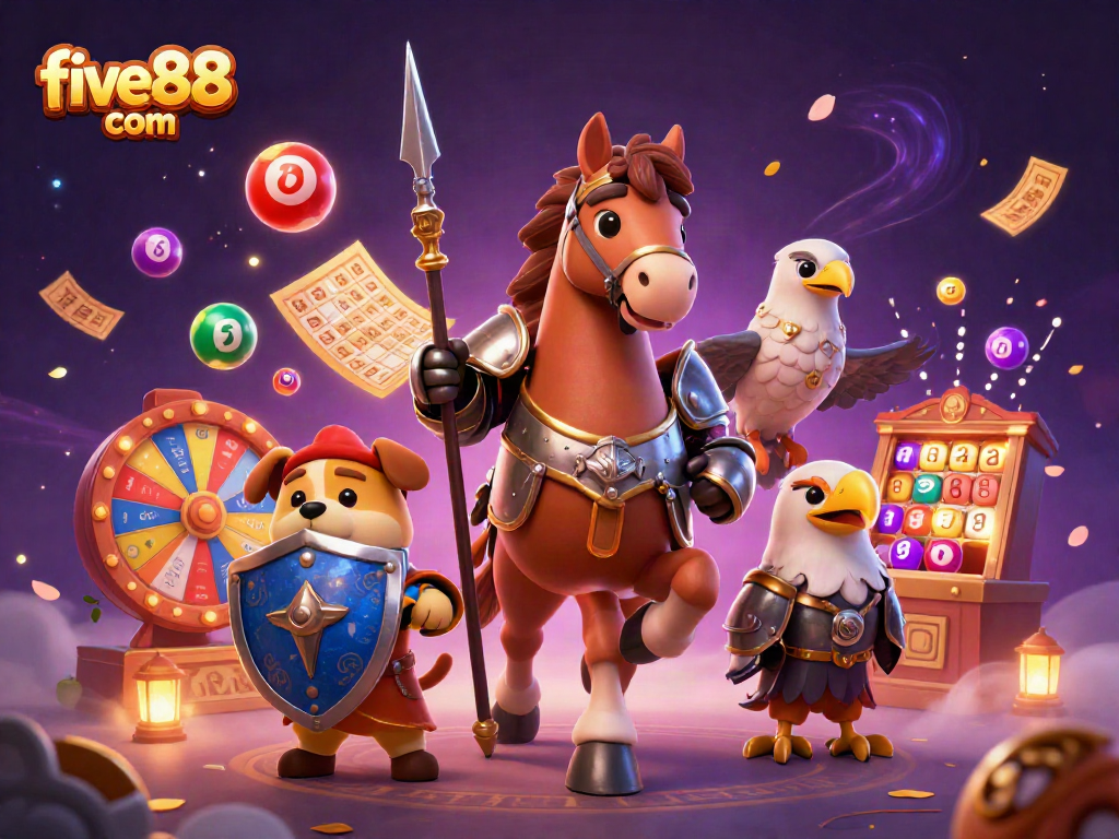 Experience thrilling gameplay at five88 com with colorful lottery balls and dynamic casino elements.