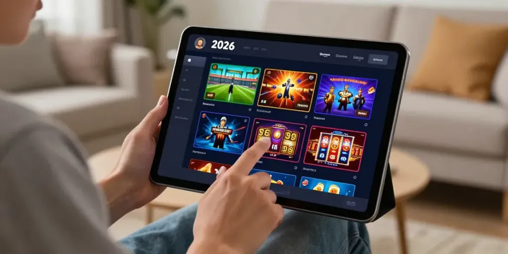 Sky88 online gaming platform interface with user exploring various betting options on a tablet.