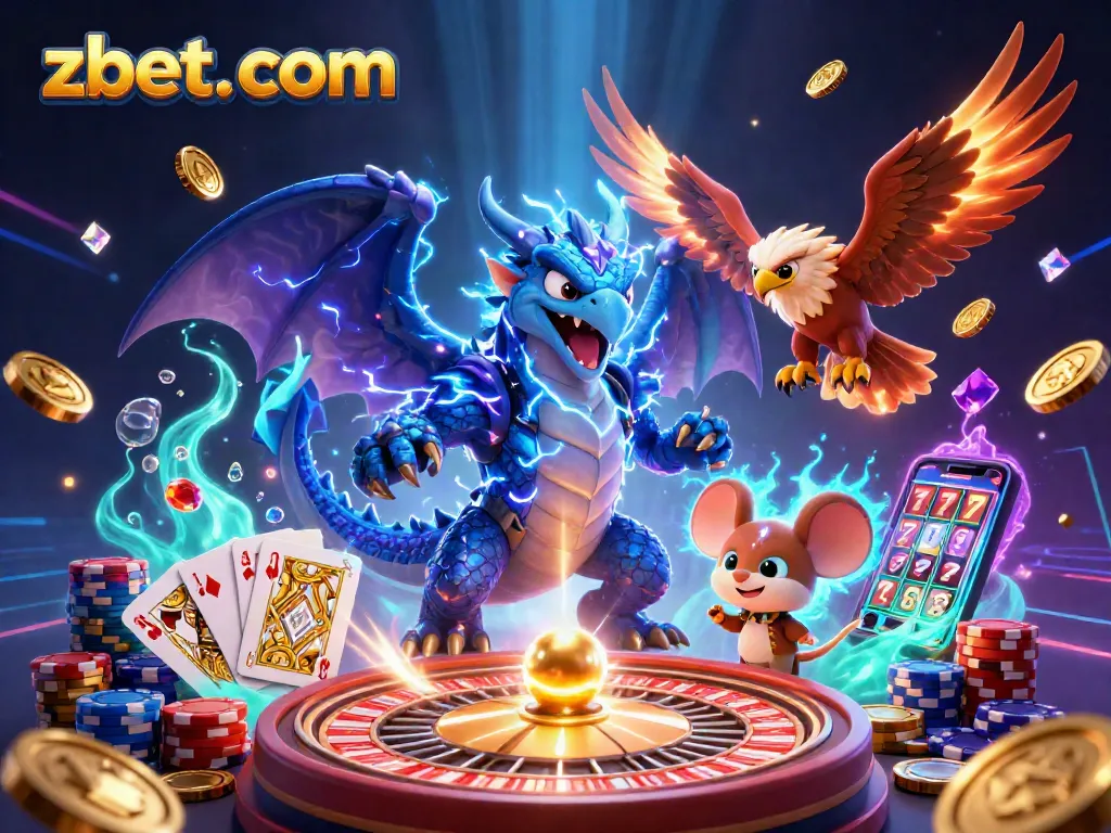 Engage with excitement at zbet. com, illustrated scene of a dynamic casino adventure.