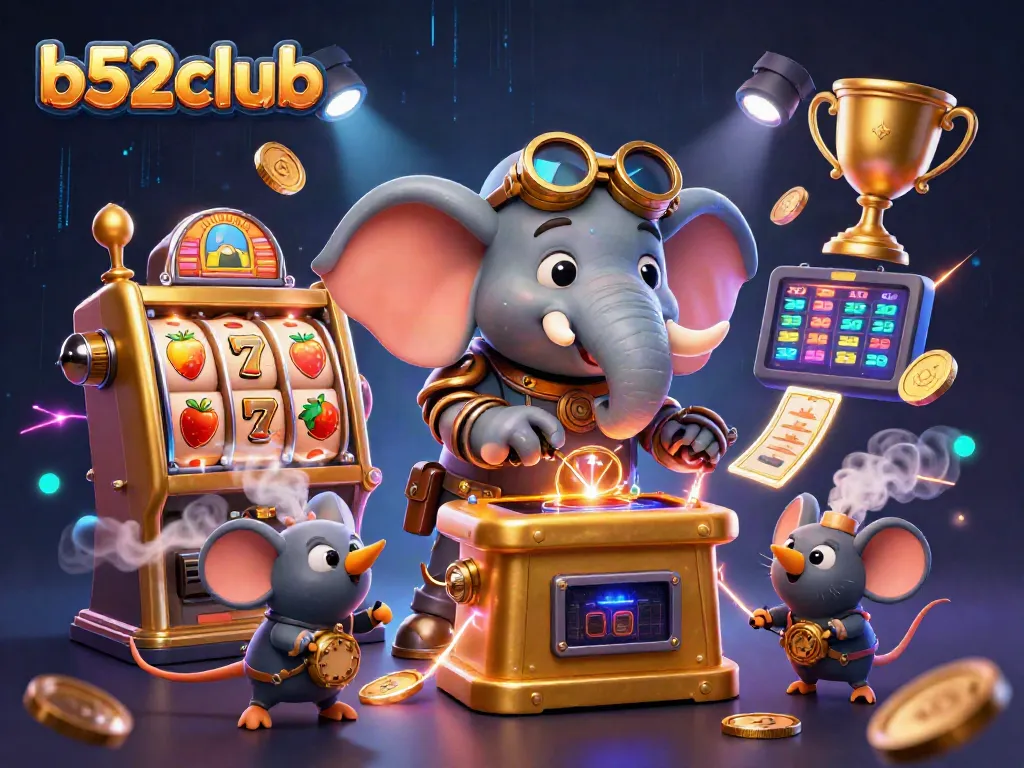 Explore exciting casino moments with b52club's steampunk-themed slot machine adventure.