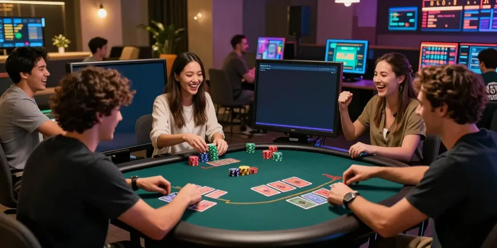 Engaging online gaming community at https://ku88v1.com/ with players enjoying various casino games.