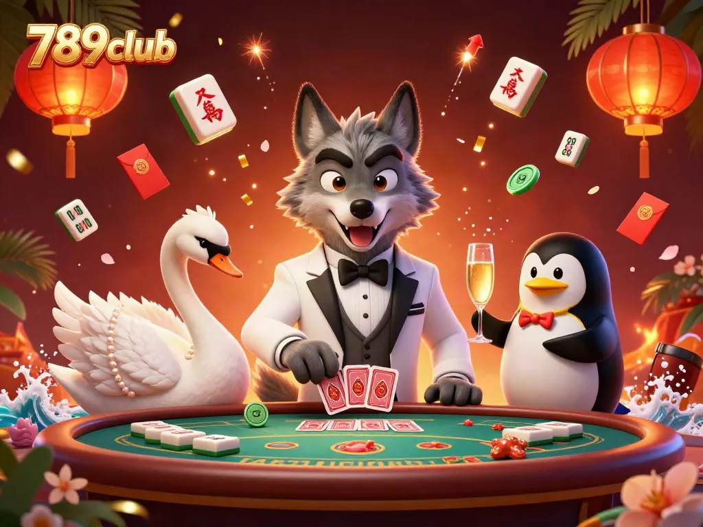 Engage in thrilling gambling action at 789club with a lavish scene of baccarat and excitement.