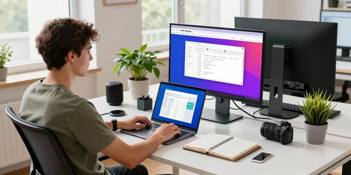 WPS Download interface displayed on a modern office laptop surrounded by tech accessories in a bright workspace.