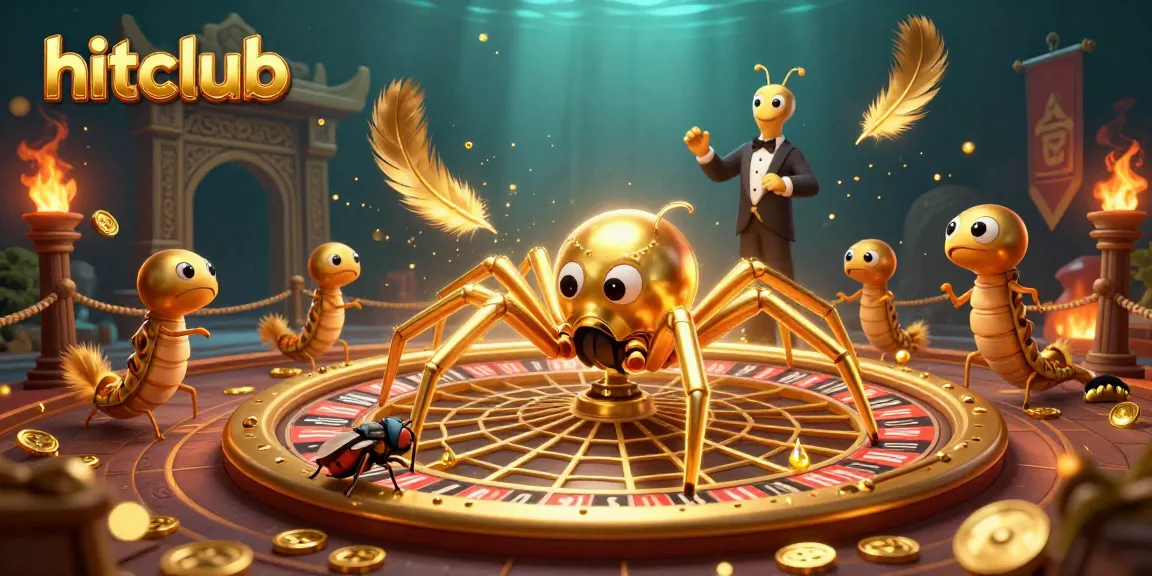 Experience thrilling bets at hitclub with a golden spider and incredible roulette web.