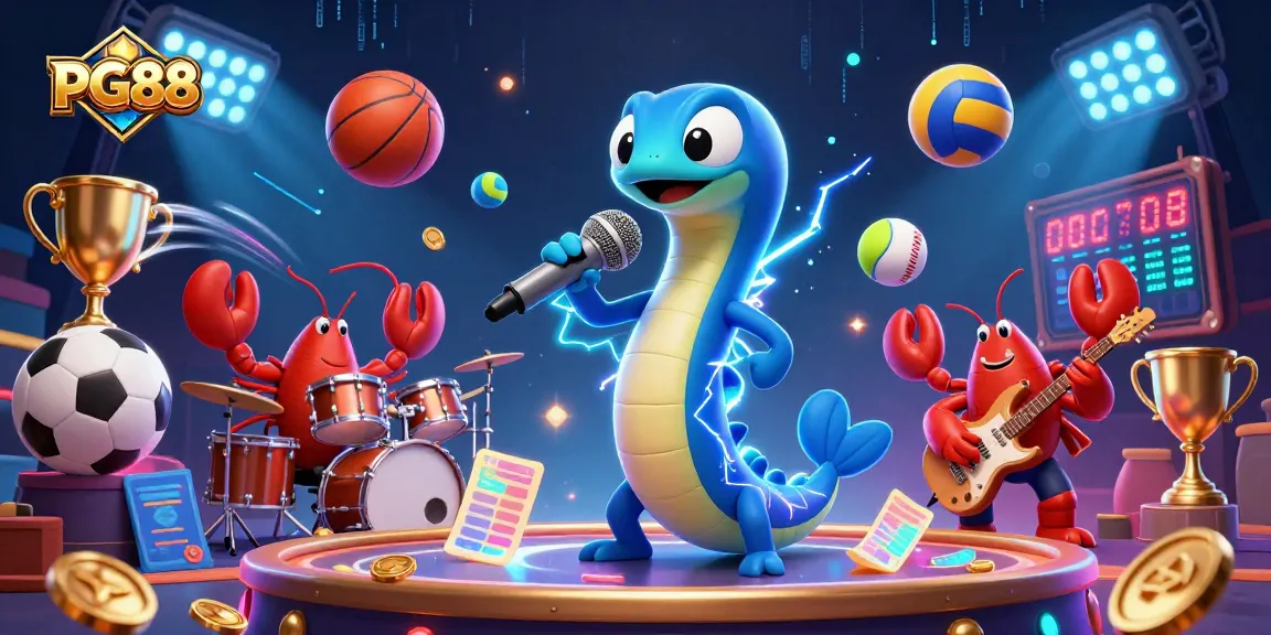 Spin and win at PG88 with a vibrant underwater casino scene showcasing energetic characters and dynamic game elements.