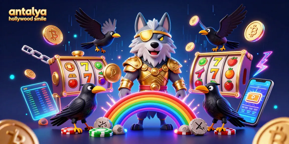 Experience the excitement of Antalya Hollywood Smile with vibrant casino elements and mythical characters.