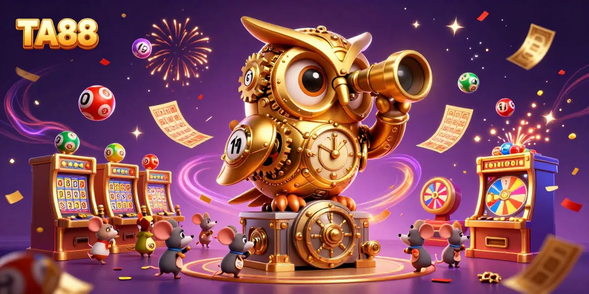 Experience the exciting world of TA88 casino gaming with colorful elements and vibrant characters.