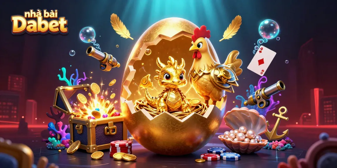 Explore the dynamic world of Nhà cái Dabet with dazzling gold elements and vibrant casino imagery
