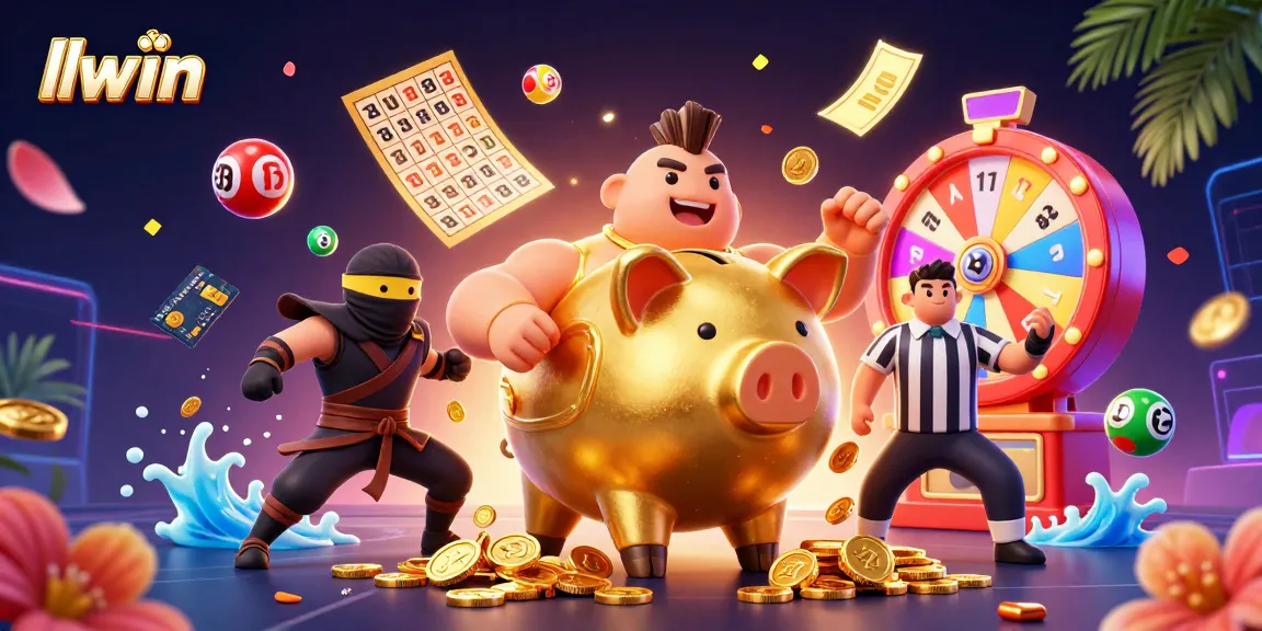 Experience llwin's thrilling gaming scene with dynamic casino elements and vivid characters.