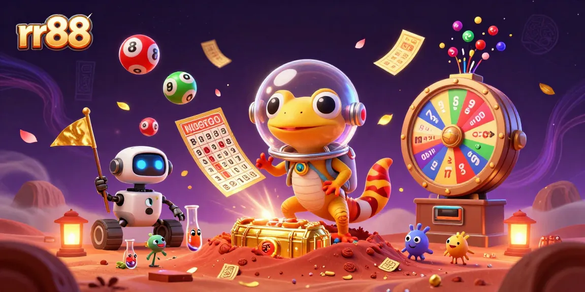 Engage in thrilling action with rr88 as the Martian gecko explores a golden casino on Mars.