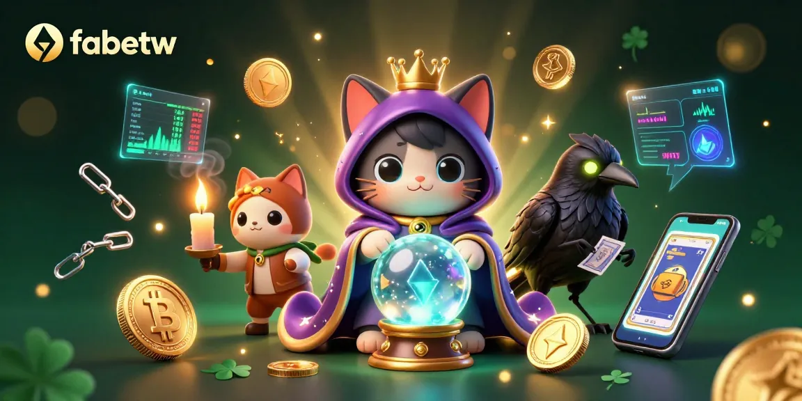 Experience fun and excitement with fabetw, illustrated as a vibrant casino scene featuring mystical characters and cryptocurrency!